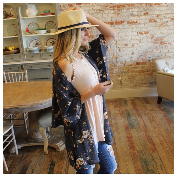 Infinity Raine Sweaters - ✨LAST ONE✨Blue floral kimono